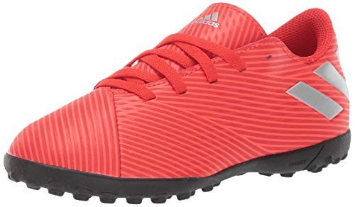 adidas Unisex-Kid's Nemeziz 19.4 Turf Soccer Shoe, Active Red/Silver Metallic/Solar Red, 4.5 M US Big Kid