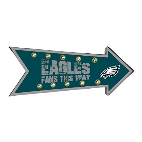 FOCO NFL Philadelphia Eagles Unisex Running Light Marquee Signrunning Light Marquee Sign, Team Color, One Size