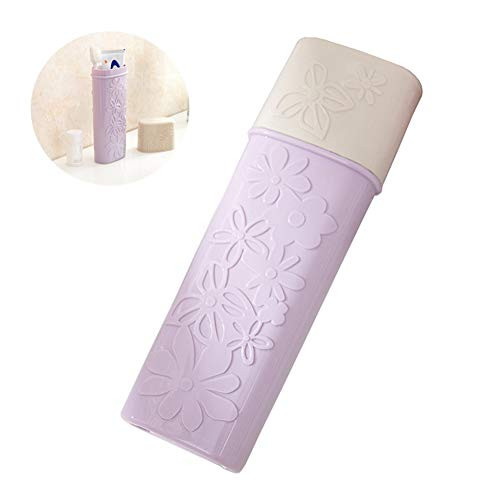 Natuworld 1Pcs Plastic Portable Toothbrush Toothpaste Case Dustproof Toothbrush Toothpaste Storage Container Box Wash Cup Holder for Travel Outdoors Business Trips Home School (Purple) Natuworld 1Pcs Plastic Portable Toothbrush Toothpaste Case Dustproof Toothbrush Toothpaste Storage Container Box Wash Cup Holder for Travel Outdoors Business Trips Home School (Purple)