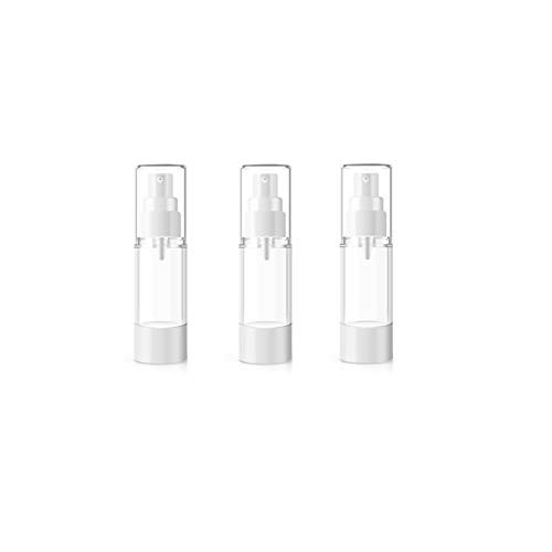 3PCS 30ML 1OZ Transparent Empty Plastic Vacuum Spray Bottles with Cap Makeup Water Toner Storage Holder Portable Refillable Fine Mist Tube Cosmetic Container Jar for Travel Daily Life Use