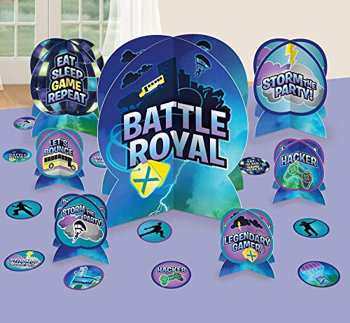 Amscan"Battle Royal" Blue Party Table Decorating Kit, 27 Pc.