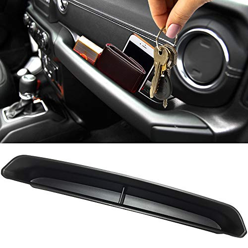 LEHKG for Jeep Wrangler Accessories JL GrabTray Passenger Grab Handle Organizer Storage Box for 2018-2019 Jeep Wrangler JL JLU & 2020 Jeep Gladiator JT