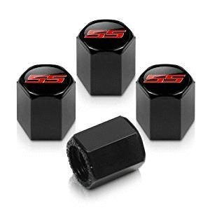 1 set Brand New Black Camaro SS Tire Stem Valve Caps