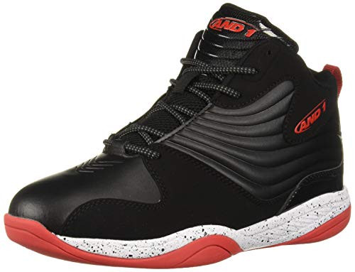 AND 1 Boys' Cyclone Sneaker, Black/Fiery Red, 13 Medium US Little Kid