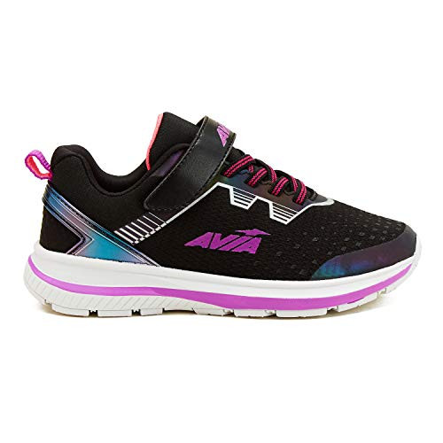 Avia Girls' Avi-Maze Sneaker, Black/Cactus Flower/Coral Punch
