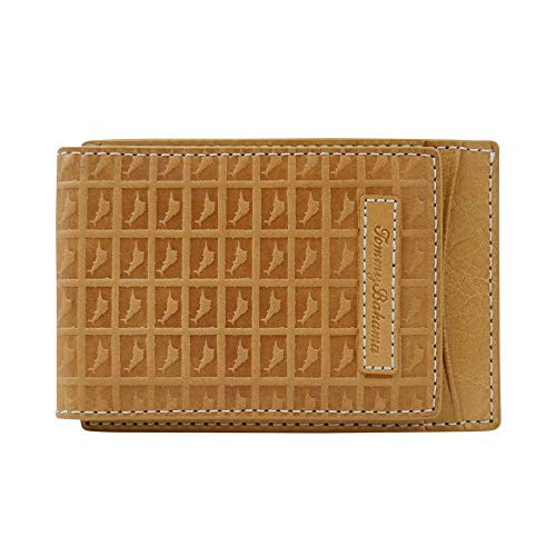 Tommy Bahama Men's 100% Leather Slim Card Case Carrier Wallet, Light Tan, One Size