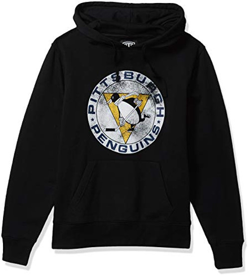 OTS NHL Pittsburgh Penguins Men's Fleece Hoodie, Alternate Distressed Logo, XX-Large