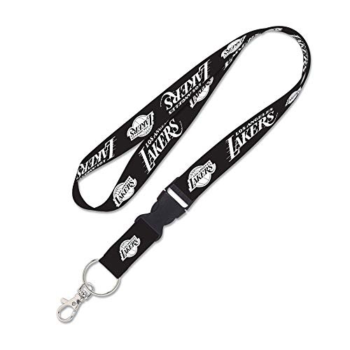 WinCraft Los Angeles Lakers Lanyard with Detachable Buckle, 1" - Black