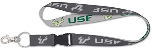 University of South Florida USF Bulls Premium Lanyard Id Holder Key Chain, Charcoal Edition