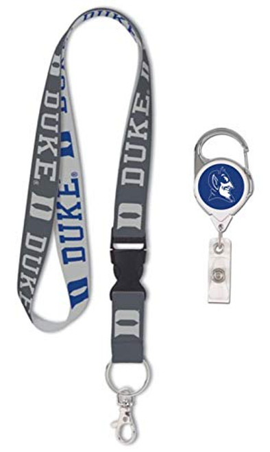 WinCraft Bundle 2 Items: Duke Blue Devils 1 Charcoal Lanyard and 1 Premium Badge Reel Id Holder WinCraft Bundle 2 Items: Duke Blue Devils 1 Charcoal Lanyard and 1 Premium Badge Reel Id Holder