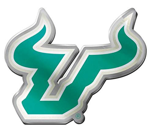 WinCraft South Florida USF Bulls Auto Badge Emblem, Hard Thick Acrylic, 3.75x3.25 inches