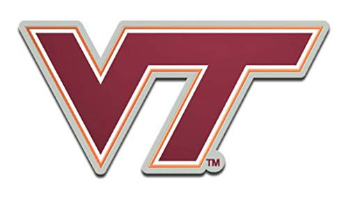 WinCraft Virginia Tech VT Hokies Auto Badge Emblem, Hard Thick Acrylic