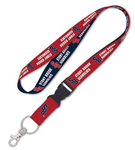 WinCraft Stony Brook Seawolves Premium Lanyard Key Chain, 2 Color Edition