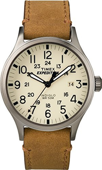Timex Men's TWC001200 Expedition Scout 40mm Natural/Tan Leather Strap Watch Timex Men's TWC001200 Expedition Scout 40mm Natural/Tan Leather Strap Watch