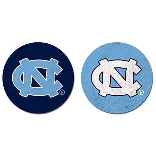NCAA Legacy North Carolina Tar Heels Thirsty Car Coaster 2-Pack, One Size, Sandstone