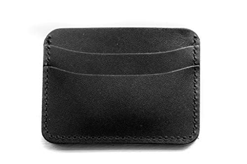 Navagio Front Pocket Minimalist Slim Genuine Leather Card Wallet for Men and Women - Credit Card Holder ID Window