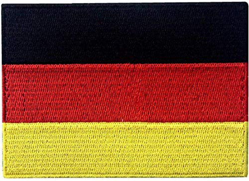 German Flag Patch 3 x 2 in. Embroidered - Germany - Iron On/Sew On Patch