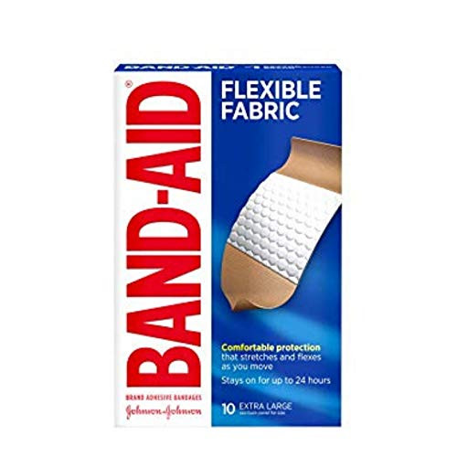 Band-Aid Brand Flexible Fabric Adhesive Bandages for Wound Care & First Aid, Extra Large Size, 10 ct ( Pack of 3) Band-Aid Brand Flexible Fabric Adhesive Bandages for Wound Care & First Aid, Extra Large Size, 10 ct ( Pack of 3)