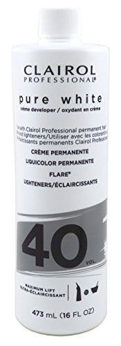 Clairol Pure White 40 Creme Developer Maximum Lift 16 Ounce (473ml) (2 Pack)