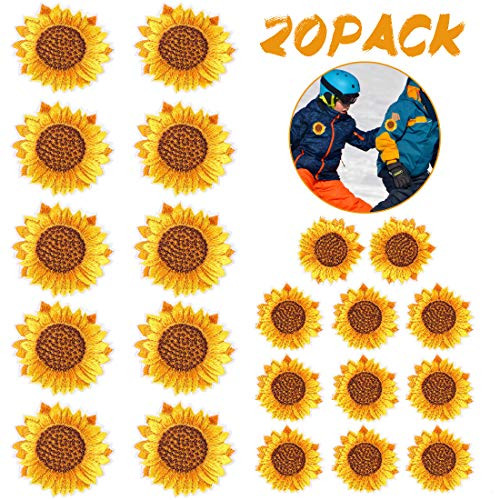 Flower Patches, 20 Pcs Sunflower Embroidery Patches Sew On Applique Patch Badge for Clothes Jeans Jacket Hat Dress Backpack DIY Accessories Flower Patches, 20 Pcs Sunflower Embroidery Patches Sew On Applique Patch Badge for Clothes Jeans Jacket Hat Dress Backpack DIY Accessories