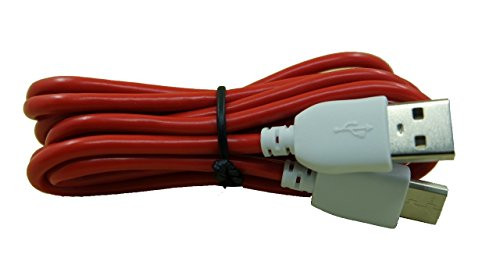 Red Color 3 Meter (9 Feet) Extra Length Data and Charging Cord for NABi Jr, NABi 2S, NABi Dream Tab and NABi XD Tablets (USB-NABI-RD-3M)