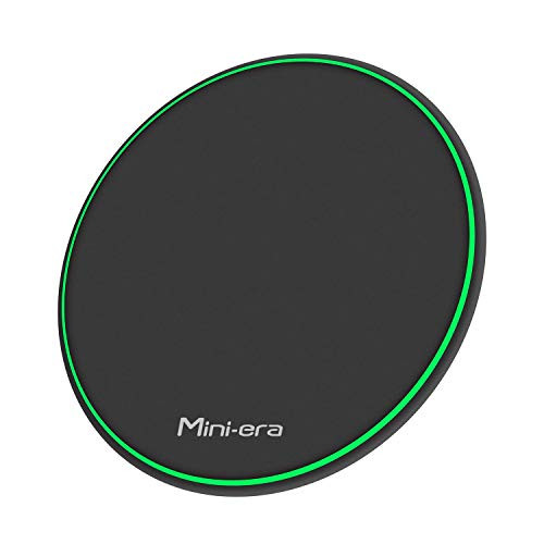 Mini-era Wireless Charger Qi-Certified Charging Pad, PowerPort Wireless 10 Compatible iPhone Xs MAX/XR/XS/X/8/8 Plus, 10W Fast-Charging Galaxy S9/S9+/S8/S8+/Note 9 and More(No AC Adapter) Mini-era Wireless Charger Qi-Certified Charging Pad, PowerPort Wireless 10 Compatible iPhone Xs MAX/XR/XS/X/8/8 Plus, 10W Fast-Charging Galaxy S9/S9+/S8/S8+/Note 9 and More(No AC Adapter)