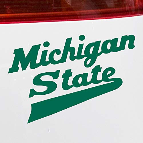 Michigan State University MSU Spartans Hockey Script Logo Car Window Decal Bumper Sticker (Green)