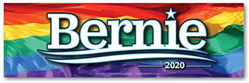 Peacemonger Bernie Sanders for President 2020 Rainbow Bumper Sticker