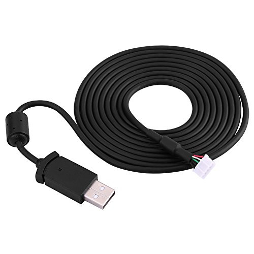 Richer-R USB Mouse Cable, USB Mouse Cable/Line/Wire Replacement with 5-pin Connector Available and 2 Meters Length for Microsoft IE3.0 mouse Line 6