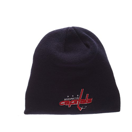 Zephyr Washington Capitals Navy Blue Edge Skull Cap - NHL Cuffless Winter Knit Beanie Toque Hat Zephyr Washington Capitals Navy Blue Edge Skull Cap - NHL Cuffless Winter Knit Beanie Toque Hat