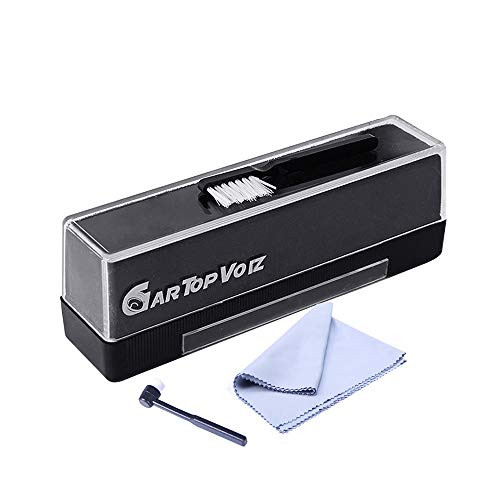 Vinyl Record Cleaning Kit, Anti Static Velvet Brush with 2pcs Stylus Brush Cleaner and Microfiber Cloth, Best Gift for LP Records