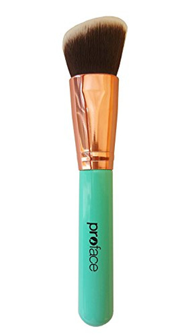 Mypreface Rose Golden Synthetic Blush and Bronzer Brush - Angled Kabuki Makeup Brush: Foundation Brush Perfect for Face Contouring and Highlighting with Creams and Powders (Blue) Mypreface Rose Golden Synthetic Blush and Bronzer Brush - Angled Kabuki Makeup Brush: Foundation Brush Perfect for Face Contouring and Highlighting with Creams and Powders (Blue)