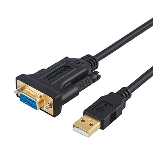 USB to RS232 Adapter with FTDI Chipset, CableCreation 3.3ft USB 2.0 Male to RS232 Female DB9 Serial Converter Cable for Windows 10, 8.1, 8, 7, Vista, XP, 2000, Linux and Mac OS X 10.6 and Above,Black USB to RS232 Adapter with FTDI Chipset, CableCreation 3.3ft USB 2.0 Male to RS232 Female DB9 Serial Converter Cable for Windows 10, 8.1, 8, 7, Vista, XP, 2000, Linux and Mac OS X 10.6 and Above,Black