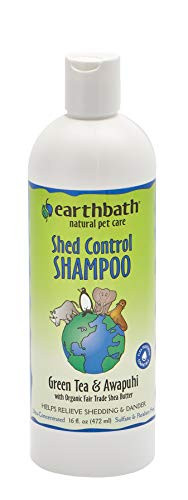 Earthbath All Natural Green Tea Shampoo Shed Control for Pets Dogs Cats, 16 oz