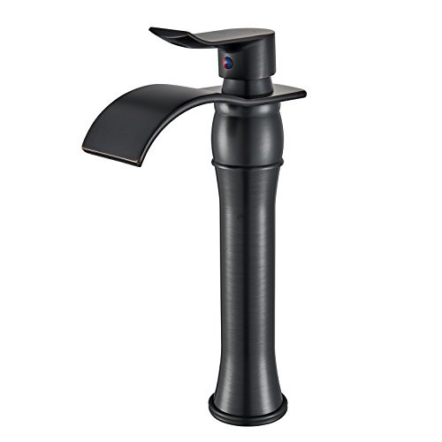 Senlesen Waterfall Spout Bathroom Faucet Sink Vessel Single Handle Basin Mixer Tap Lavatory Faucets Tall Body Oil Rubbed Bronze