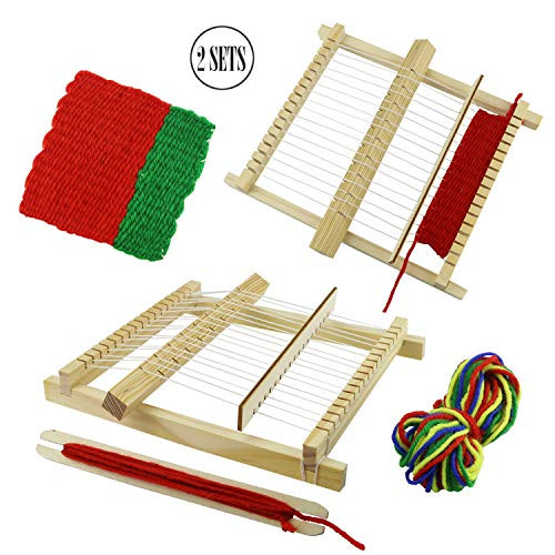 BcPowr Craft Loop 'N Loom Potholder Loom Kit Large Hardwood Lap Loom