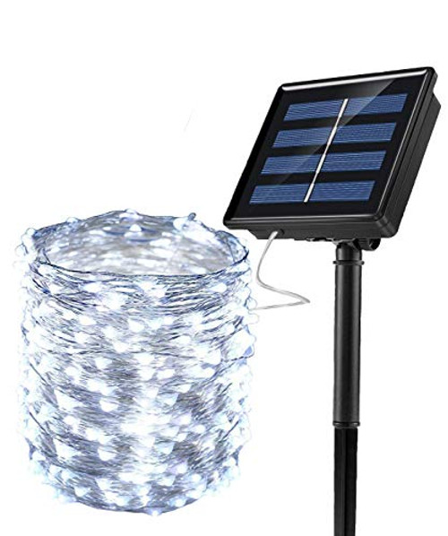 MAOKOT Solar String Lights Outdoor, 72ft 200 LED Solar Fairy Light, Solar Powered Copper Wire Lights for Garden, Patio, Home, Wedding, Party(White) MAOKOT Solar String Lights Outdoor, 72ft 200 LED Solar Fairy Light, Solar Powered Copper Wire Lights for Garden, Patio, Home, Wedding, Party(White)