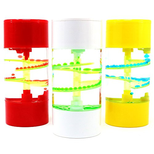 Big Mo's Toys Liquid Motion Spiral Timer Toy for Sensory Play - Relaxing Bubble Motion Autism ADHD Fidget Toy, Calming Toy, Sensory Visual Relaxation Desk Toy, Assorted Colors, One Piece
