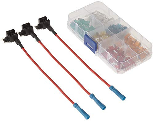 SENSTREE 120PCs Auto Car ATM Micro Mini Blade Assorted Fuse + 3pcs Add-a-circuit TAP Adapter Micro Mini Blade Fuse Holder