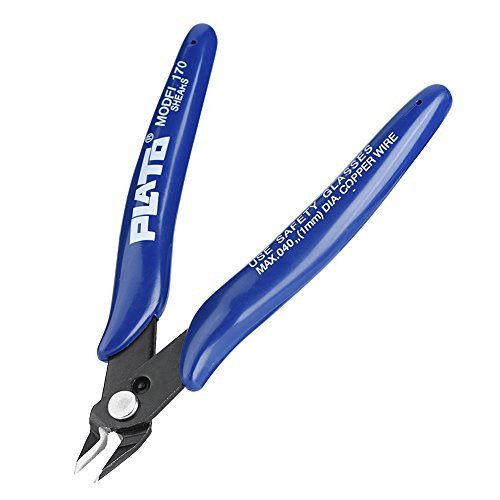 Richer-R 3D Printer Wire Cutter, Side Cutting Nippers Wire Cutter Snips Shears Diagonal Pliers Tool Compact, Lightweight, Refined and Comfortable Handle Design