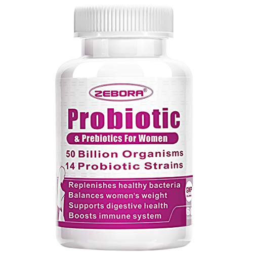 Probiotics for Women 50 Billion CFU, 14 Strains, Supports Vaginal, Digestive and Immune Health, Prebiotic Fiber Shelf Stable, Gluten & Soy Free 60 Tablets Probiotics for Women 50 Billion CFU, 14 Strains, Supports Vaginal, Digestive and Immune Health, Prebiotic Fiber Shelf Stable, Gluten & Soy Free 60 Tablets