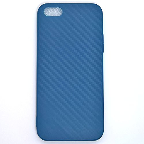 HS Apple iPhone SE Case, iPhone 5s Case, iPhone 5 Case Slim Carbon Fiber TPU Soft Phone Case Cover for iPhone SE iPhone 5s iPhone 5 (Blue)