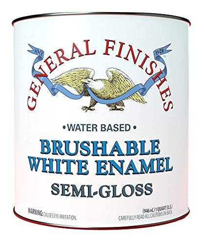 General Finishes Brushable White Enamel, 1 Quart, Semi-Gloss