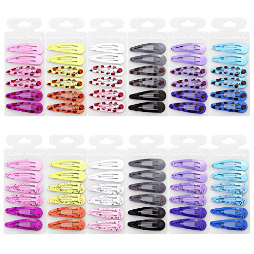QtGirl Snap Hair Clips 72pcs 2" No Slip Metal Hair Clip Barrettes for Baby Girls Toddlers Kids Women Accessories in Pairs QtGirl Snap Hair Clips 72pcs 2" No Slip Metal Hair Clip Barrettes for Baby Girls Toddlers Kids Women Accessories in Pairs