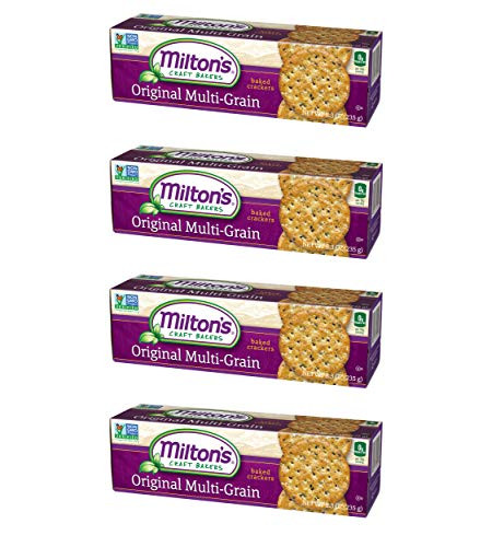 Miltons Gourmet Crackers (Multi-Grain). Multi-Pack of Multi-Grain Non-GMO Baked Crackers (Pack of 4, 8.3 Ounce Box).