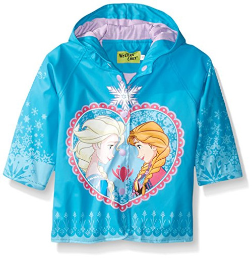 Western Chief Kids Disney Character lined Rain Jacket, Frozen Anna and Elsa, 4T Western Chief Kids Disney Character lined Rain Jacket, Frozen Anna and Elsa, 4T