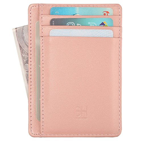 Slim RFID Blocking Card Holder Minimalist Leather Front Pocket Wallet for Women Slim RFID Blocking Card Holder Minimalist Leather Front Pocket Wallet for Women