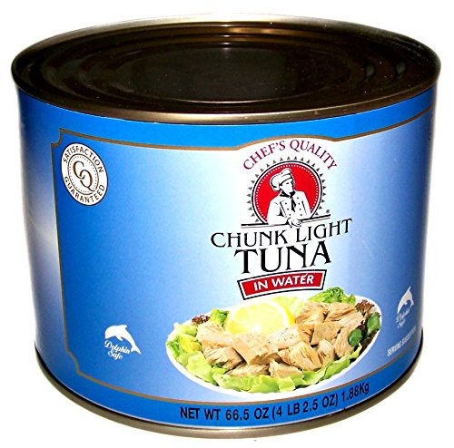 Chef's Quality Chunk Light Tuna in Water 66.5 oz (4 lb 2.5 oz) 1.88 kg
