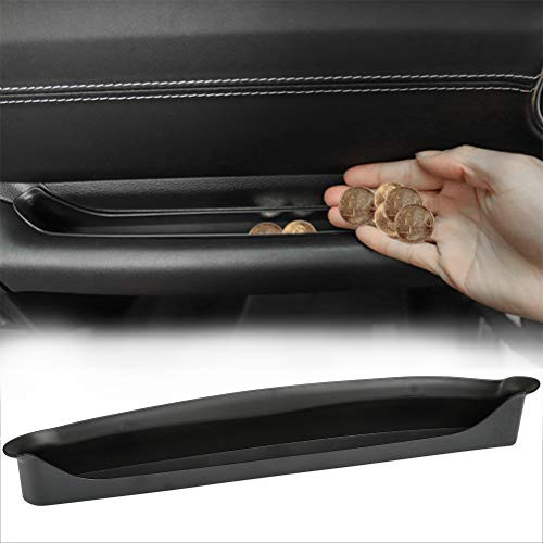 QLOUNI Jeep JL GrabTray Passenger Storage Tray Organizer Grab Handle Accessory Box for 2018-2019 Jeep Wrangler JL JLU & 2020 Jeep Gladiator JT, Black