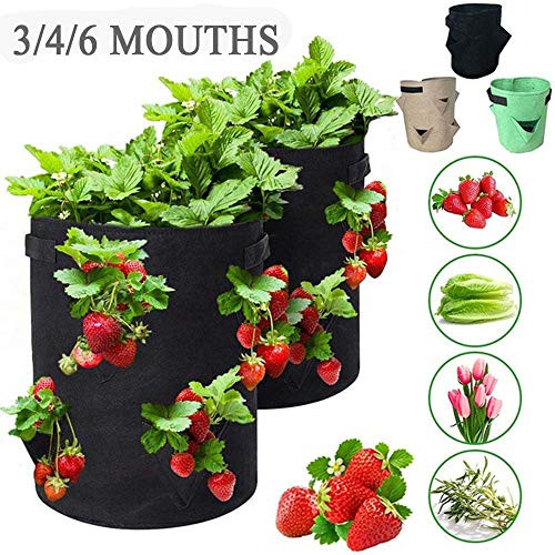 CHDHALTD Portable Potato Growing Bag,Home Balcony Garden Plant Bag with Handles Access Flap,Potato Cultivation Grow Bags,Vegetables Growing Container for Carrot Onion Vegetables